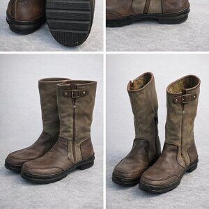 Deer Lodge Leather & Suede Mid-Calf Boots Ladies Size 9